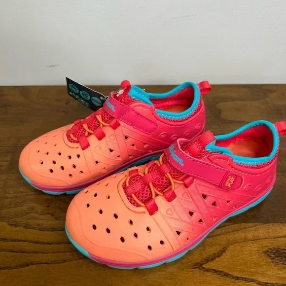 Stride Rite Kids Size 12 Orange Red Blue Play Shoes Water Shoes - Picture 3 of 11